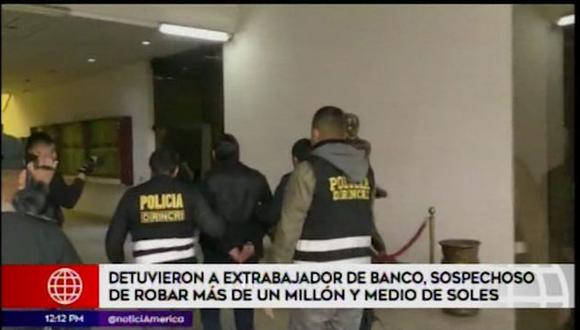 Yohan Francisco Matta Bahamonde (41) fue llevado a la sede de la Dirincri. (América Televisión)