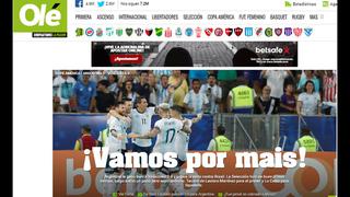 Argentina vs. Venezuela: así informó la prensa mundial tras clasificación de la 'Albiceleste' a semifinales