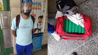 Arequipa: detienen a sujeto con 20 kilos de clorhidrato de cocaína en terminal terrestre [VIDEO]