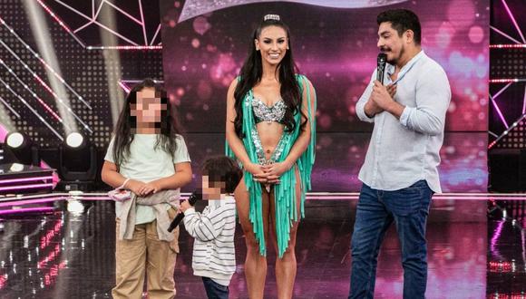 Allison Pastor fue sorprendida por Erick Elera y su hijo durante la gala de "Reinas del show". (Foto: GV Producciones)
