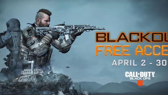 El modo Blackout de Call of Duty Black Ops 4 estará de forma gratuita todo el mes de abril.