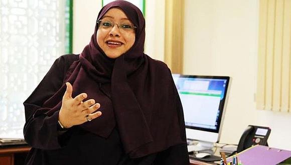 Sumaya al Yabarti, la primera jefa de redacción de un periódico en Arabia Saudita. (Internet)