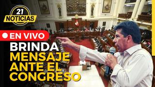 Pedro Castillo brinda mensaje en el Congreso