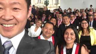 Kenji Fujimori se hizo selfie en ceremonia al papa Francisco