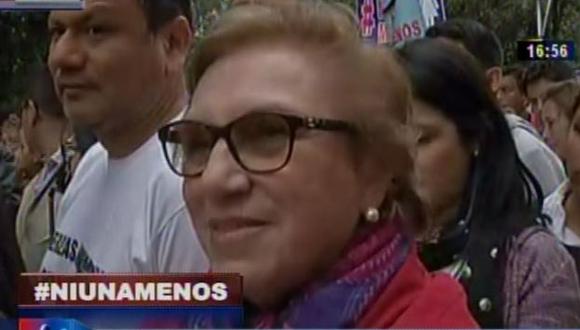Ministra de la Mujer, Ana María Romero-Lozada: &quot;La marcha Ni Una Menos marca un hito en nuestra sociedad&quot;. (Captura)