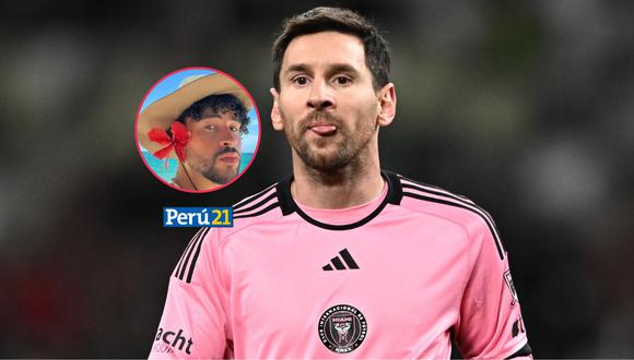 Messi es un reconocido fanático de Bad Bunny (Foto: AFP).