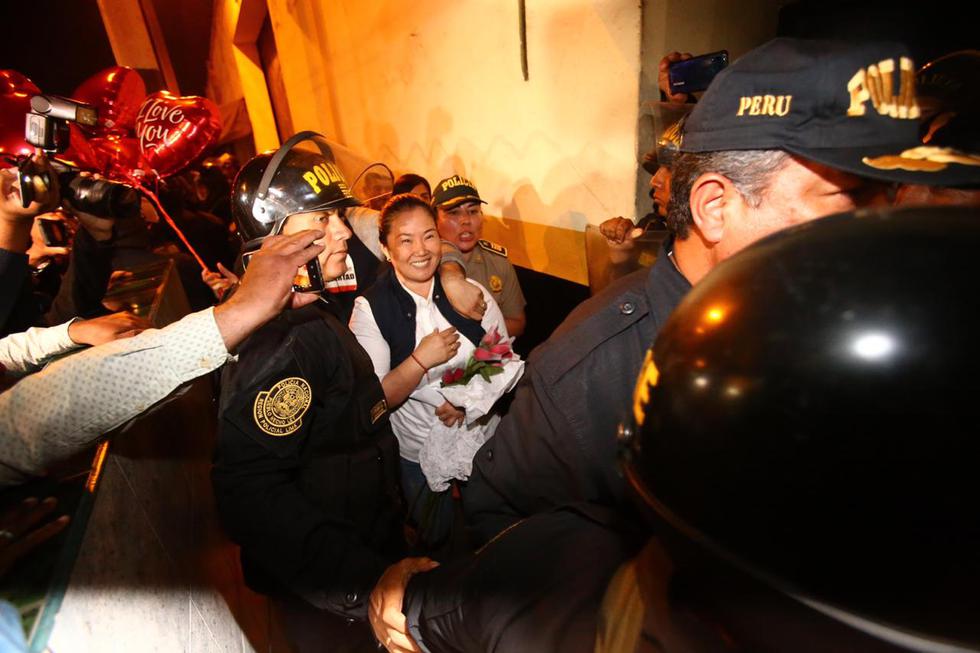 Salida de Keiko Fujimori del penal de Chorrillos. (Hugo Curotto/GEC)