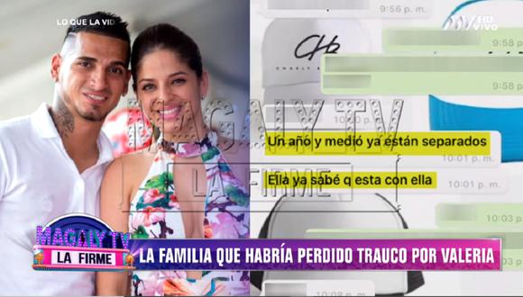 Miguel Trauco y Valeria Roggero tienen una relación sentimental, según confirmó la madre del futbolista. (Foto: Captura Magaly TV: La Firme)