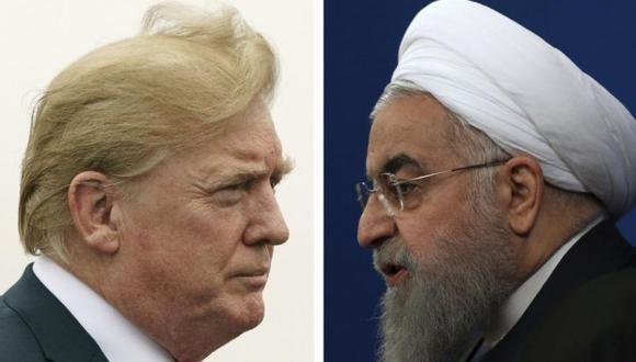 Los presidentes de Estados Unidos, Donald Trump, y de Irán, Hassan Rohani. (Foto: AP)