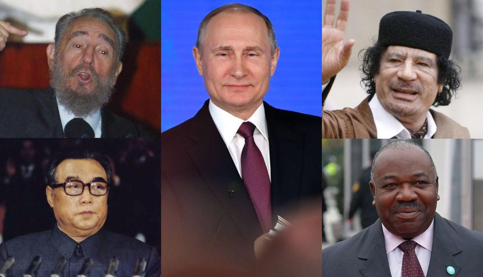 La longevidad de Putin en el poder, todavía lejos de los récords en el mundo. (Fotos: AFP)