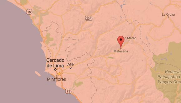 Sismo de magnitud 4.2 se registró en Matucana