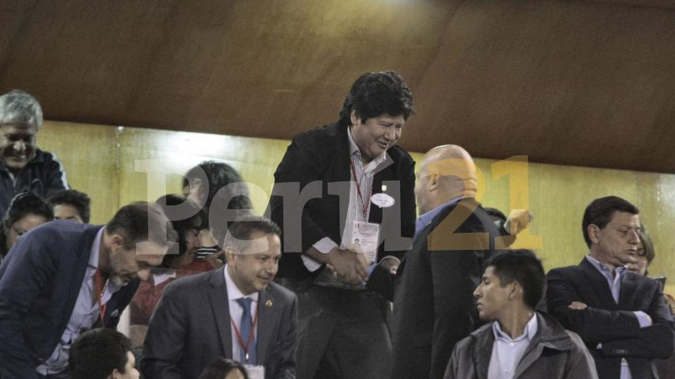 Presidente de la FPF asistió al partido que jugó la selección peruana frente a su similar de Costa Rica. (Fotos: Miguel Idme)