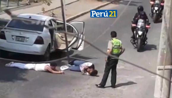 Ambos sospechosos fueron llevados a la sede de la Dirincri San Juan de Miraflores. (Foto: Difusión).