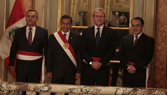 Daniel Urresti, Gonzalo Gutiérrez y José Gallardo Ku juraron como nuevos ministros. (Martín Pauca)