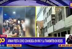Los Olivos: 70 intervenidos en fiesta covid que era transmitida por redes sociales