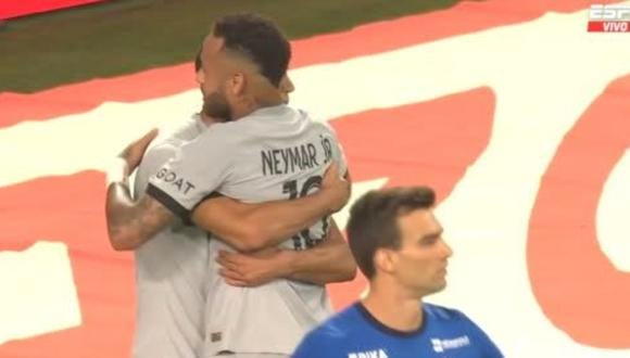 Neymar marcó el cuarto gol del PSG vs. Lille. (Foto: captura ESPN)