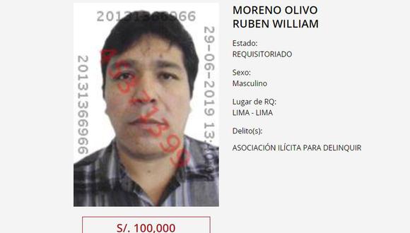 Rubén Moreno está implicado en el asesinato de Ezequiel Nolasco, ex consejero regional de Áncash. (Foto: Captura/Canal N)