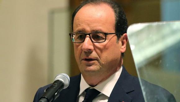 François Hollande habló con periodistas franceses en Nueva York. (EFE)