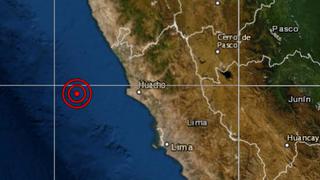 Lima: sismo de magnitud 4,2 se reportó en Huacho, señala IGP