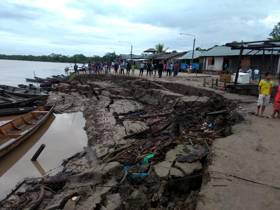 Terremoto en Loreto: Grietas, derrumbes y caos en orilla del río Huallaga (CableTV Lagunas)