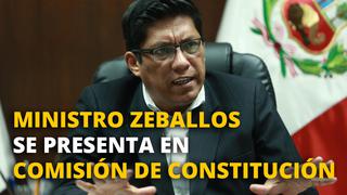 Ministro Zeballos se presenta ante Comisión de Constitución