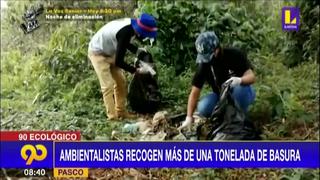 Ambientalistas recolectan toneladas de basura en Pasco, Lima y Áncash