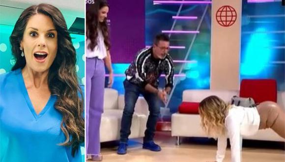 Johanna San Miguel deja boquiabierta a Rebeca Escribens tras hacer el paso de Anitta en VIVO. (Foto: Instagram/captura de video).