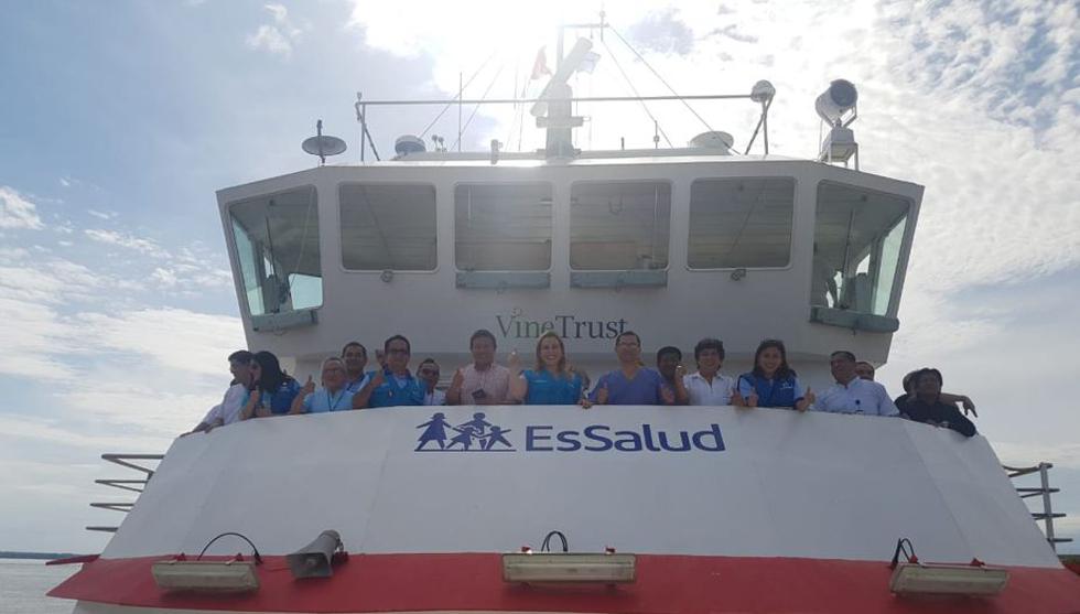 El Barco Itinerante de EsSalud contará con una tripulación de profesionales y serumistas de la Red Asistencial Loreto, que ofrecerán más de 14 servicios. (Foto: Difusión)