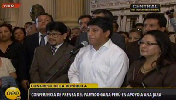 Gana Perú dio su apoyo a Ana Jara con portátil incluida. (RPP TV)