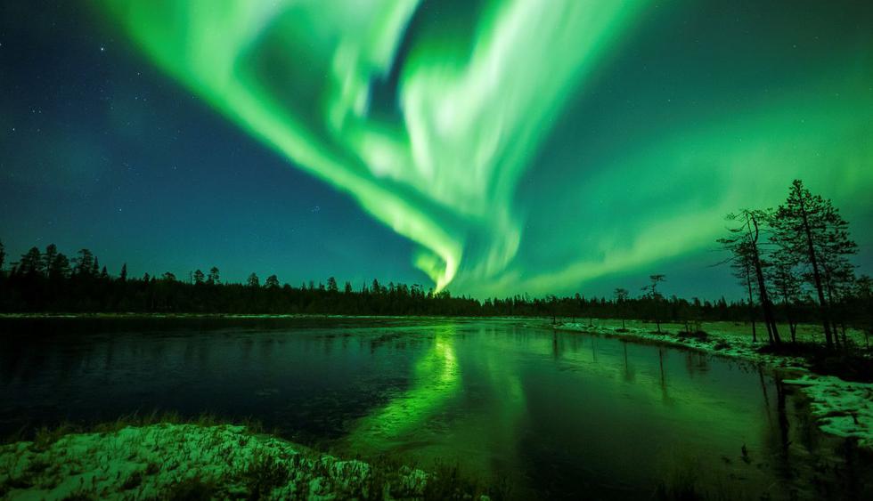 La Aurora Boreal se ve sobre el cielo cerca de Rovaniemi en Laponia, Finlandia. (Foto: Reuters)