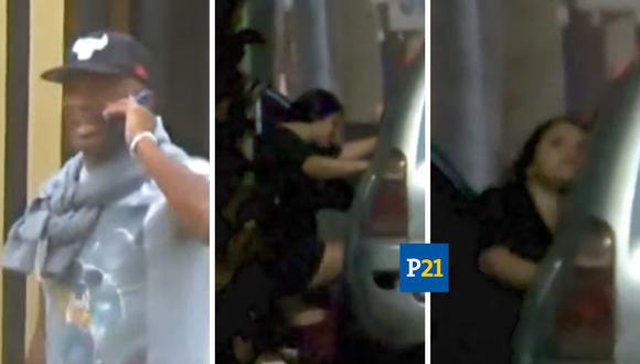 Waldir Sáenz fue captando subiendo al auto de una mujer y ambos ingresan a un edificio. (Foto: ATV)