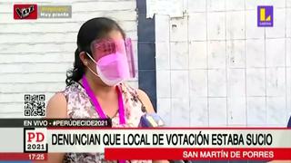 SMP: ciudadanos denuncian falta de limpieza en centro de votación