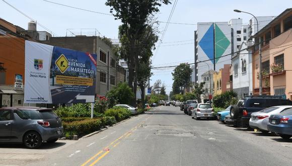 Se rehabilitarán 17 cuadras de la avenida Mariátegui. (Municipalidad de Jesús María)