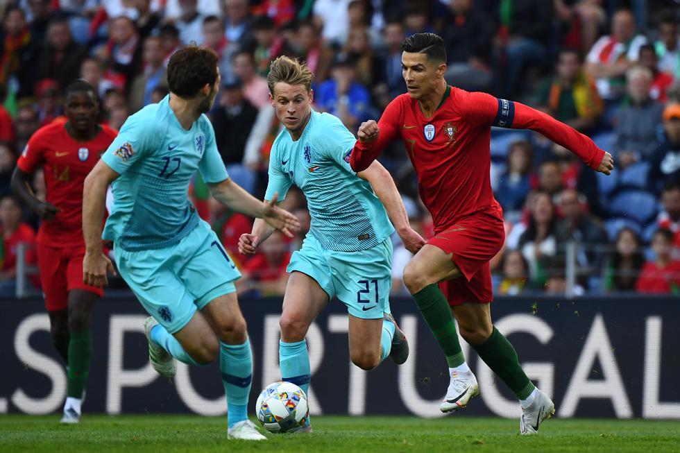 Portugal vs. Holanda por la final de la UEFA Nations League. (AFP)