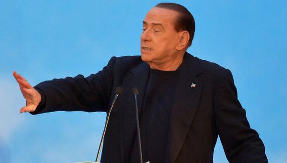 Silvio Berlusconi durante su discurso hoy en Roma. (AFP)