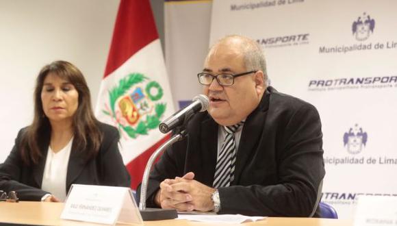 Raúl Fernández, presidente del directorio de Protransporte. (Municipalidad de Lima)