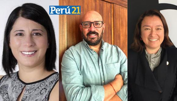 Norma Correa, José Carlos Vera y Jessyca Sampe plantean algunas soluciones a la crisis generada en la Educación por la pandemia. (Perú21)