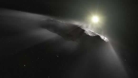 Representación artística de 'Oumuamua'. (Foto: ESA)