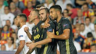 Juventus derrotó 2-0 a Valencia a pesar de la expulsión de Cristiano Ronaldo [VIDEO]