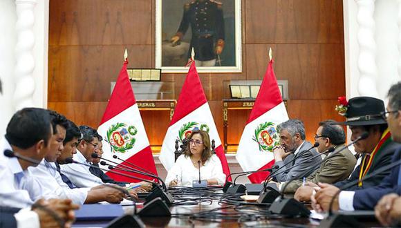 Dina Boluarte tuvo una reunión hoy con la Asociación de Municipalidades de la Macro Sur del Perú.