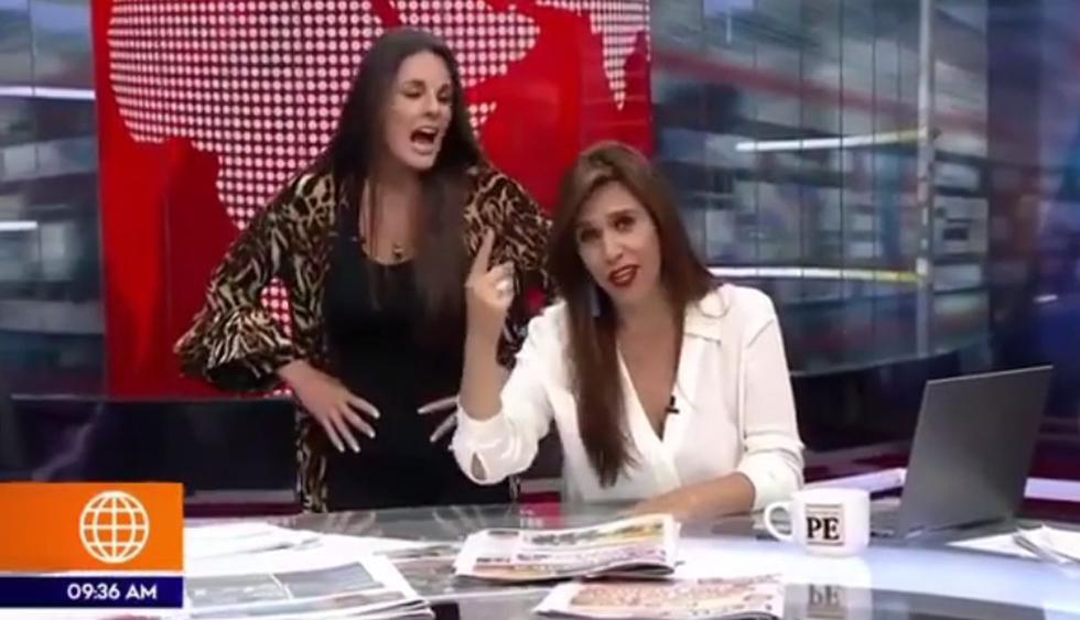 Rebeca Escribens no asume su derrota frente a Verónica Linares en “Mi mamá cocina mejor que la tuya” y le canta “Hipócrita” en vivo. (Foto: Captura de video)
