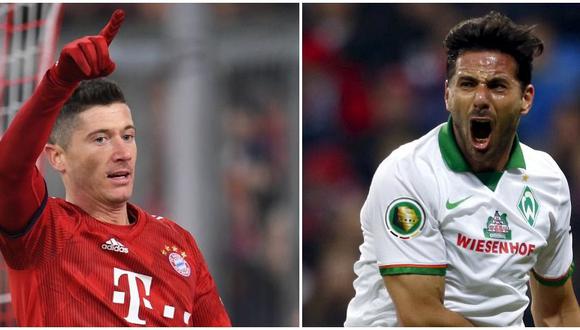 Claudio Pizarro y Robert Lewandowski jugaron juntos en Bayern Munich (Foto: Reuters)..