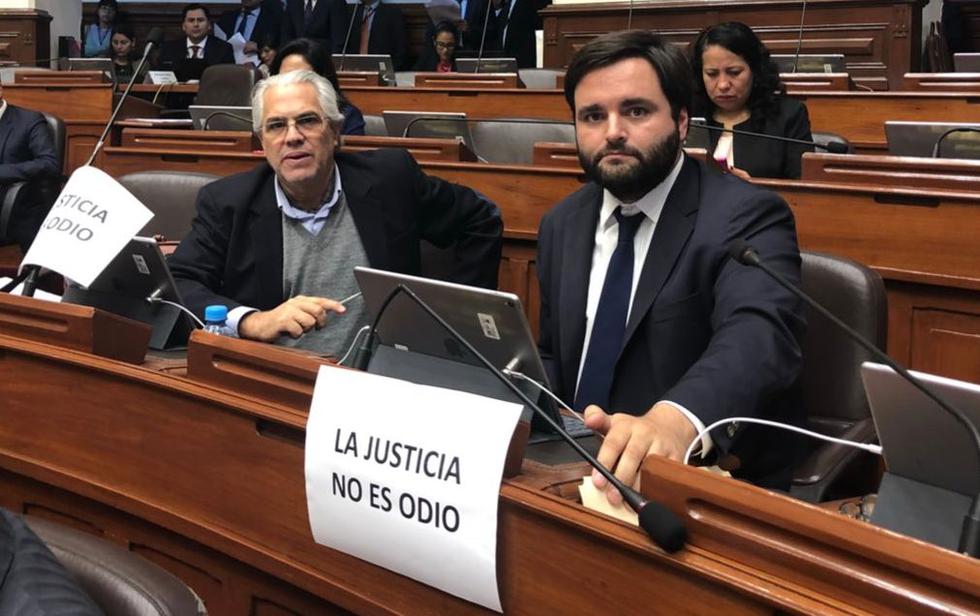 Alberto de Belaunde y Gino Costa: "La justicia no es odio". (Twitter/Alberto de Belaunde)