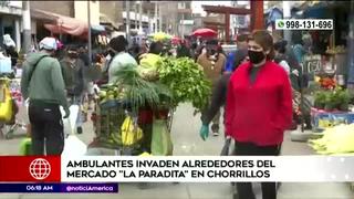 Chorrillos: ambulantes invaden exteriores del Mercado La Paradita