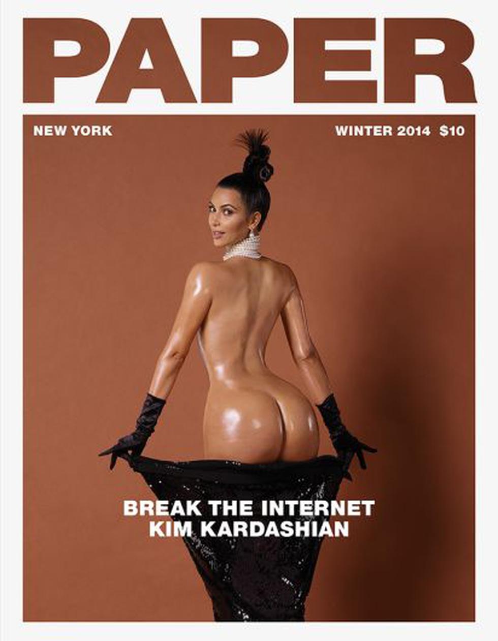 Kim Kardashian muestra su trasero en portada de Paper. (Cortesía: Paper)