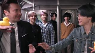 BTS: Jimmy Fallon entrevistó a la boy band surcoreana en un vagón del metro de Nueva York