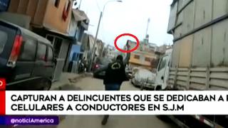 A balazos, la policía capturó a dos delincuentes que robaban celulares en San Juan de Miraflores | VIDEO
