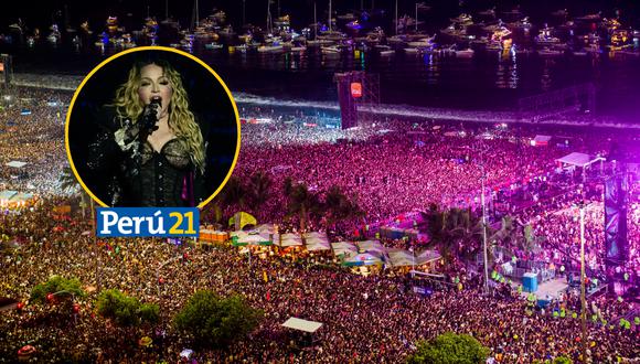 Arrancó histórica actuación de Madonna en Rio de Janeiro. (Foto: AFP)