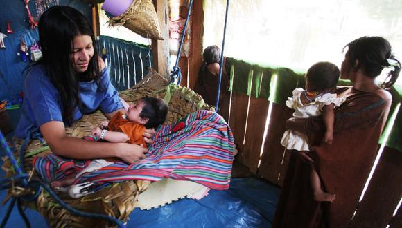 El bebé awajún no estaba vacunado contra la polio./ Foto: Referencial - Andina