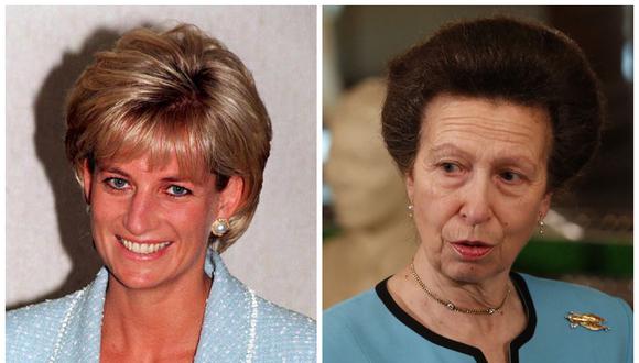 Diana de Gales y Ana del Reino Unido. (Foto: AFP)